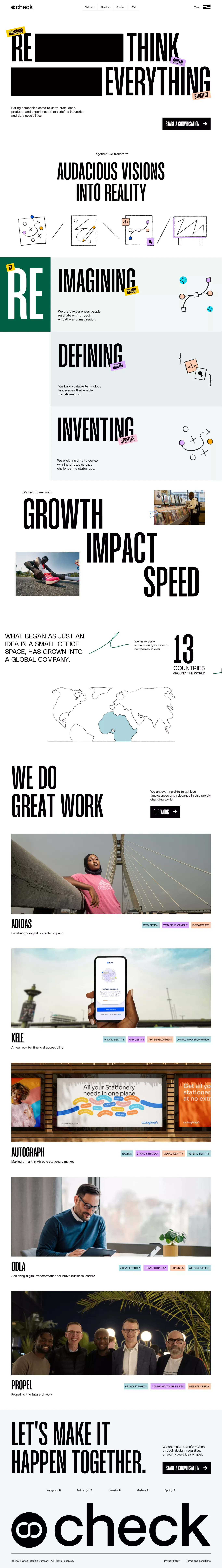 Check | Unconventional Design Company - Landing design