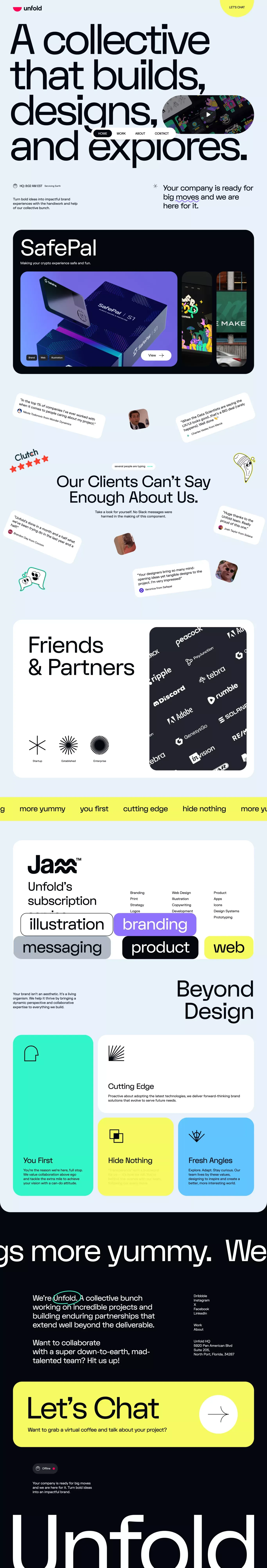 Unfold: A collective that builds, designs, & explores - Portfolio design