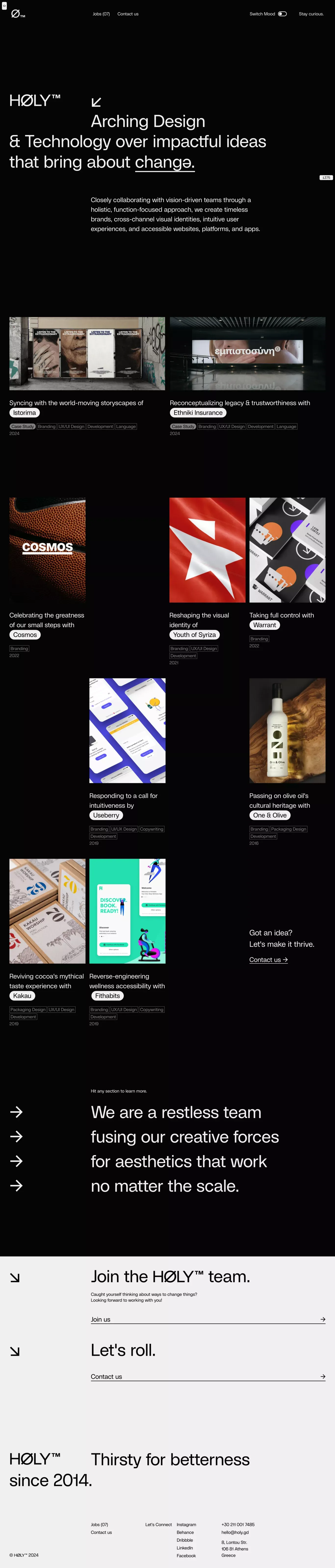 HØLY™ | 360° Branding Agency | Aesthetics that work. - Portfolio design