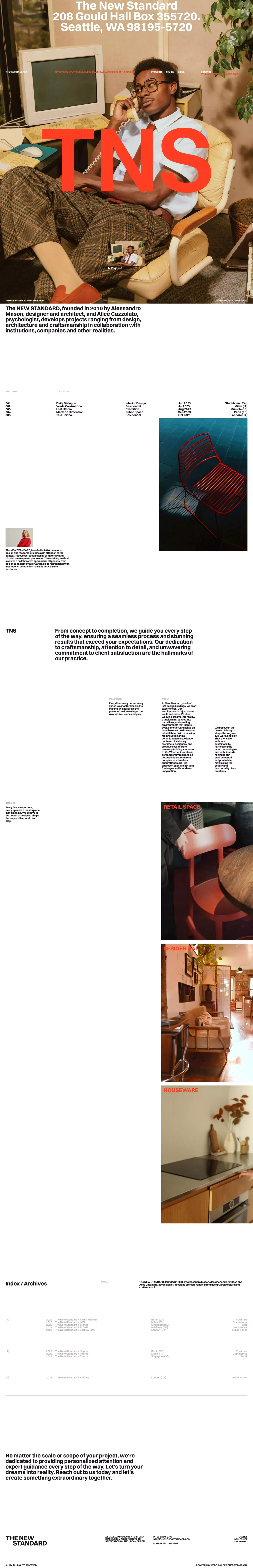 The New Standard - Portfolio design