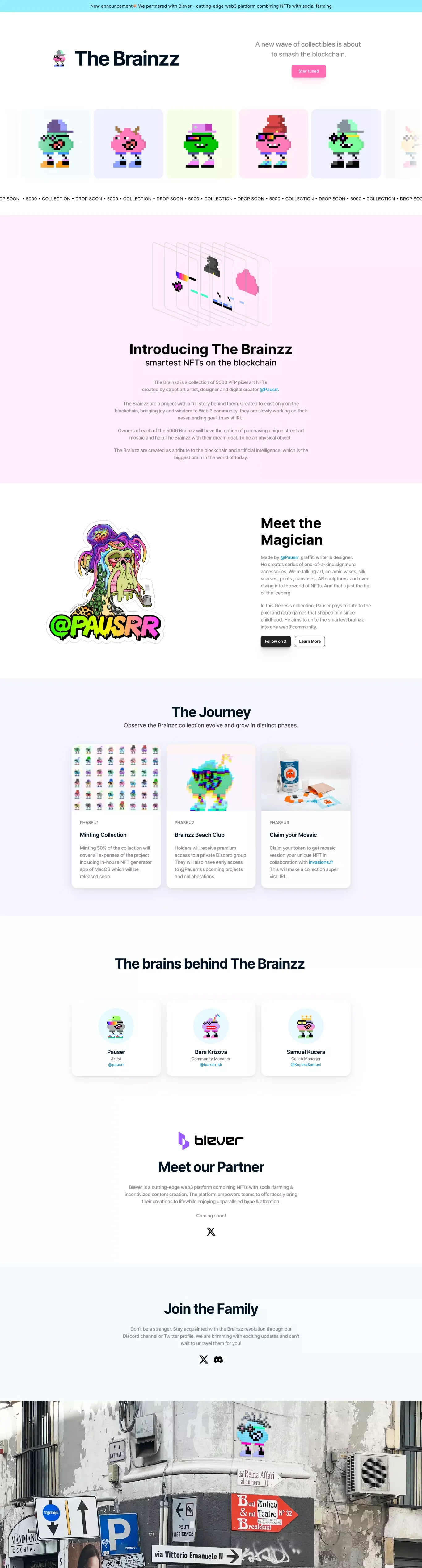 The Brainzz - Landing design