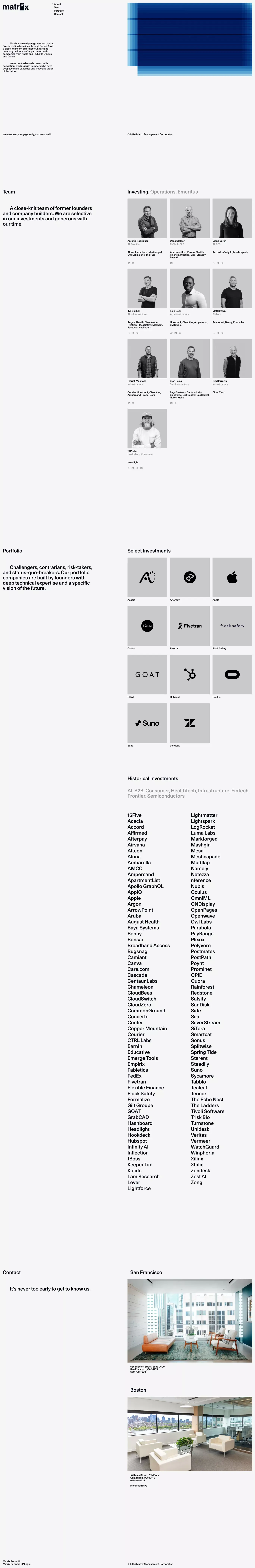 Matrix - Portfolio design