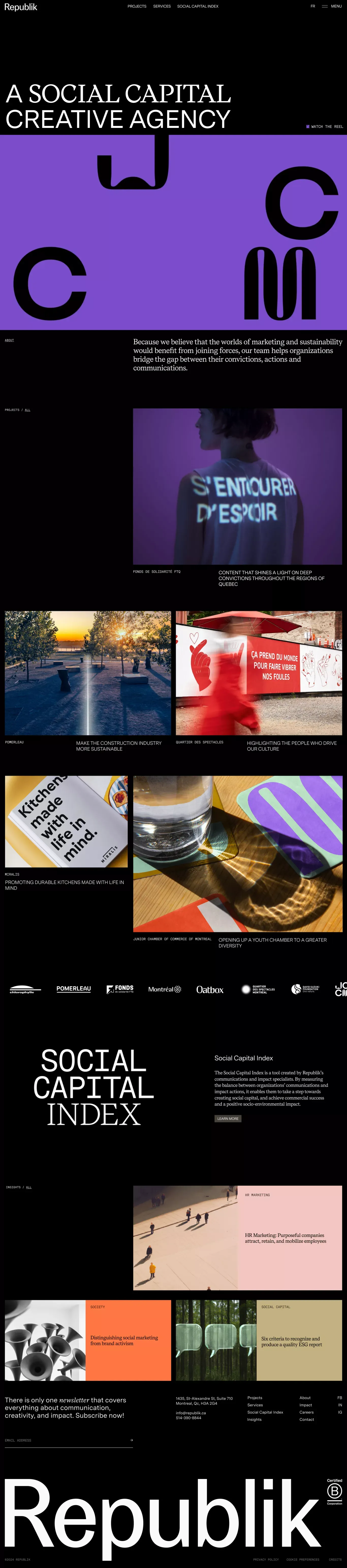 Republik | Creating Social Capital - Portfolio design