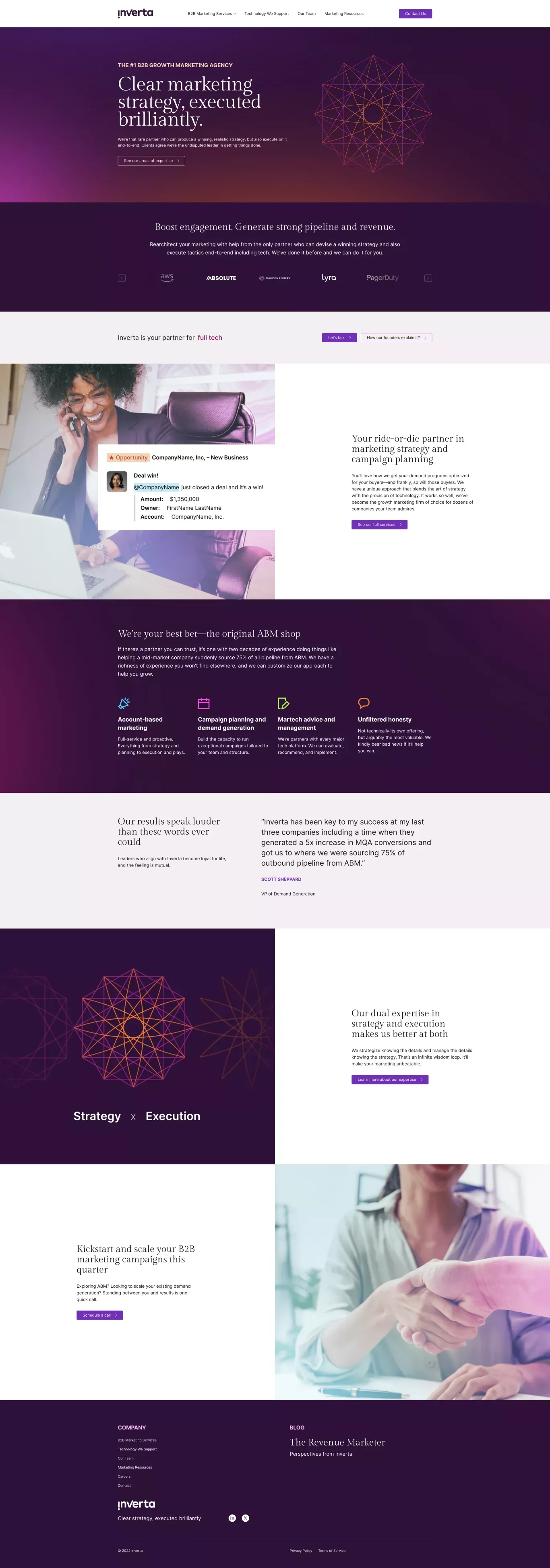 The #1 B2B Growth Marketing Agency | Inverta - Landing design