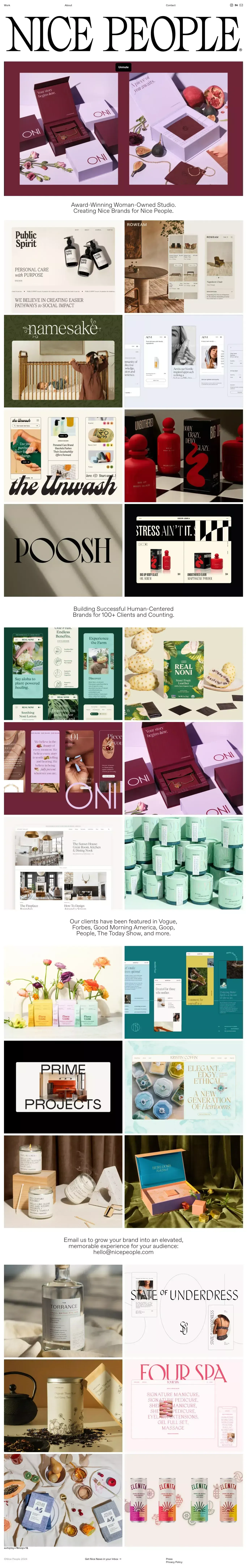 Nice People | Design Studio that specializes in Branding, Packaging, and Websites - Portfolio design