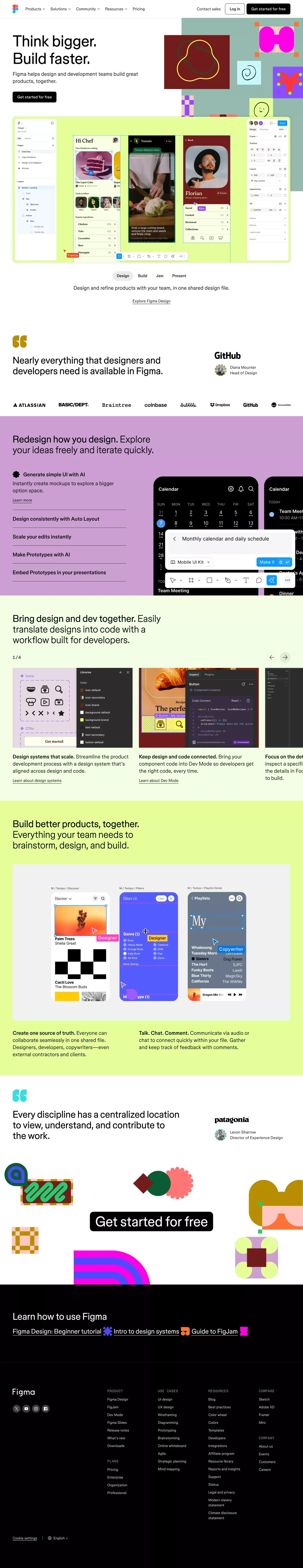 Figma: The Collaborative Interface Design Tool - Landing design