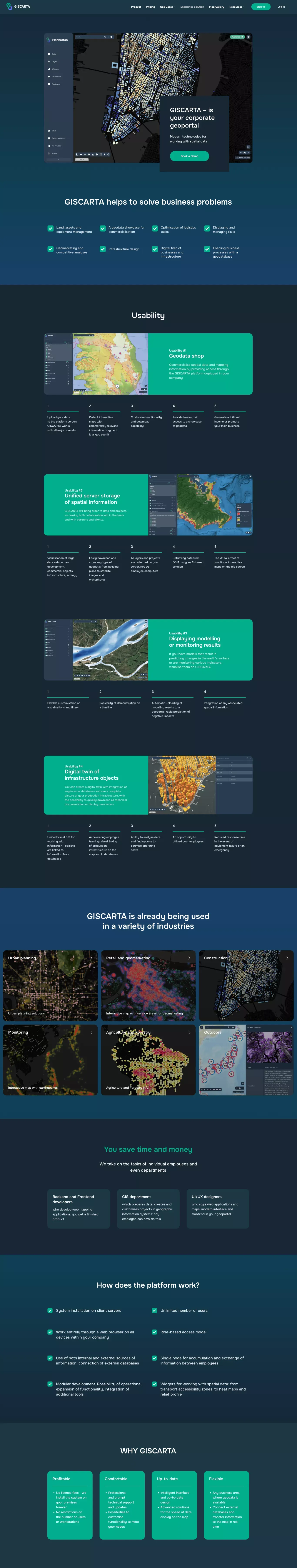 GISCARTA Enterprise - Landing design