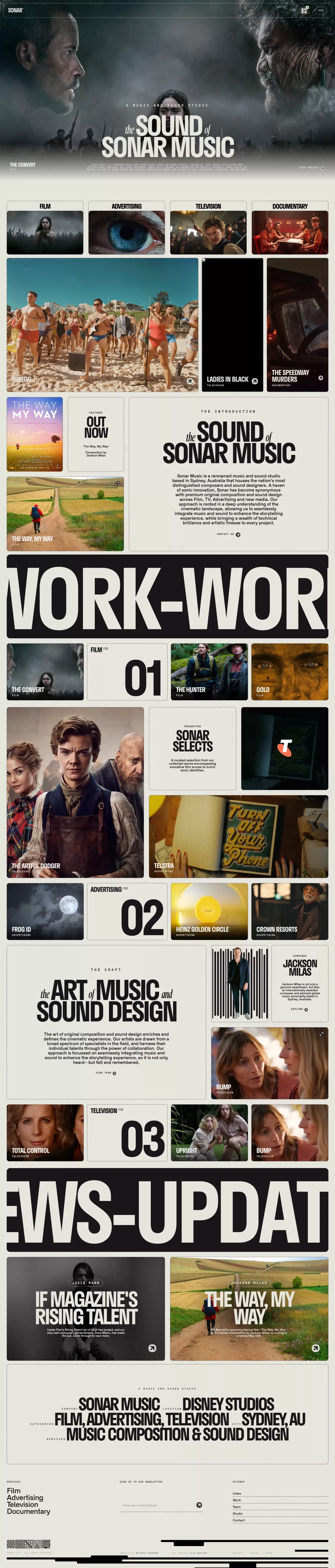 Sonar Music - Portfolio design