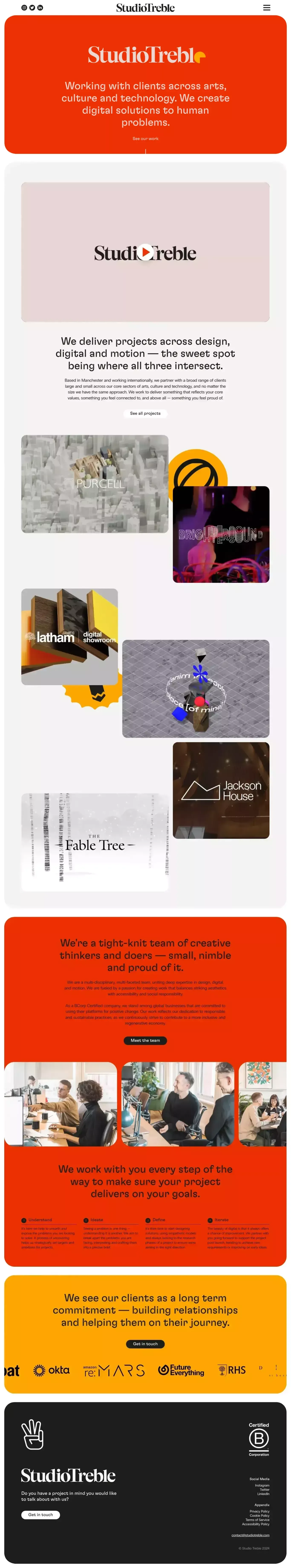 Studio Treble | Design, digital & motion agency in Manchester - Portfolio design