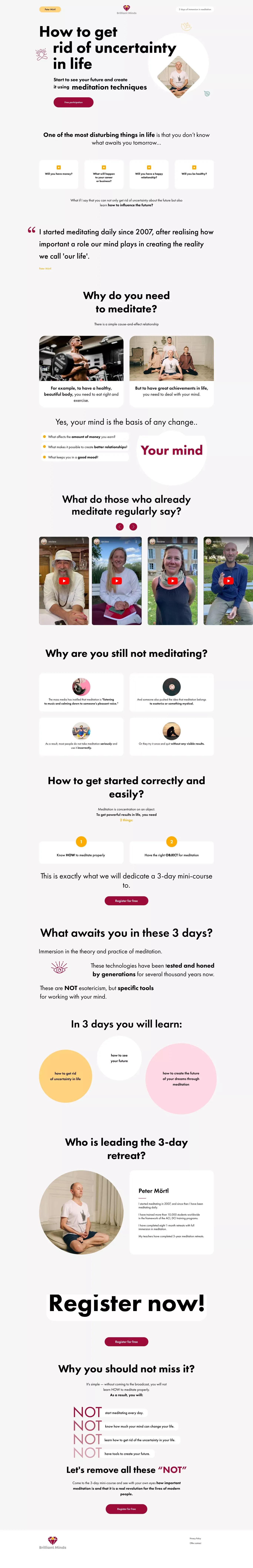 HOW TO GET RID OF UNCERTAINTY IN LIFE - Landing design
