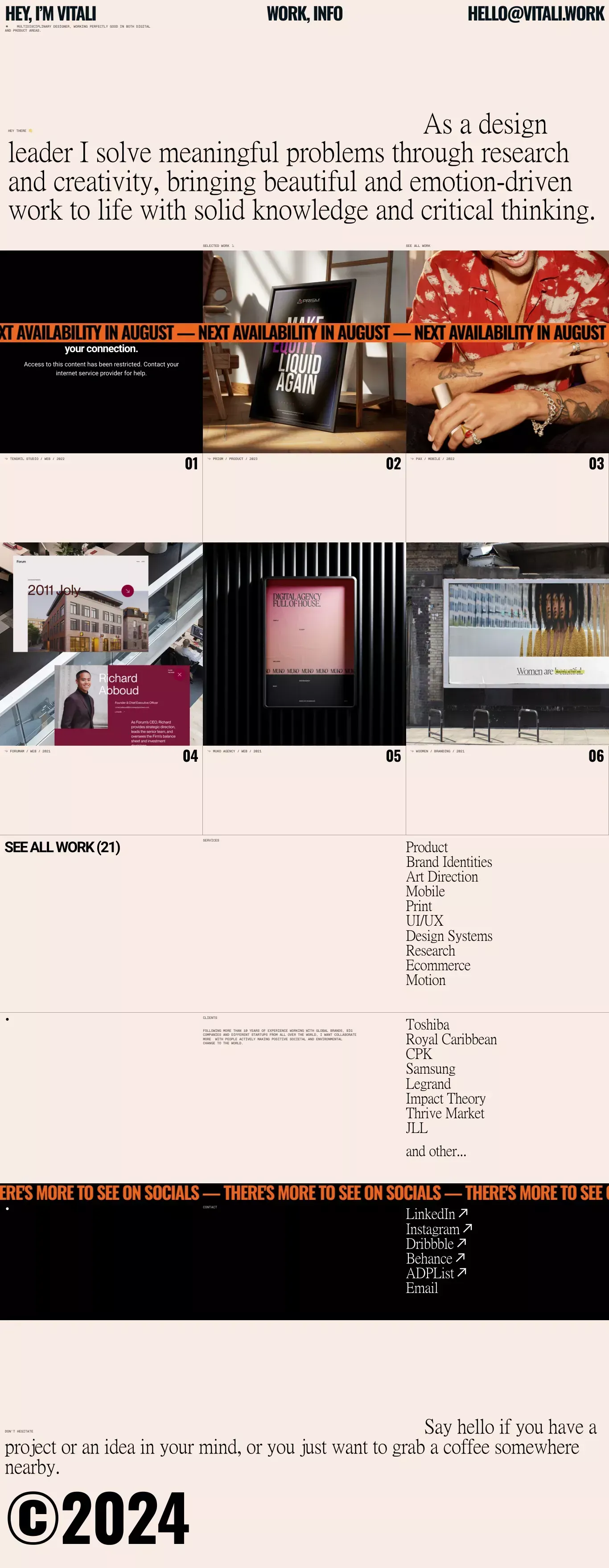 Vitali Zahharov, Designer, Los Angeles - Portfolio design
