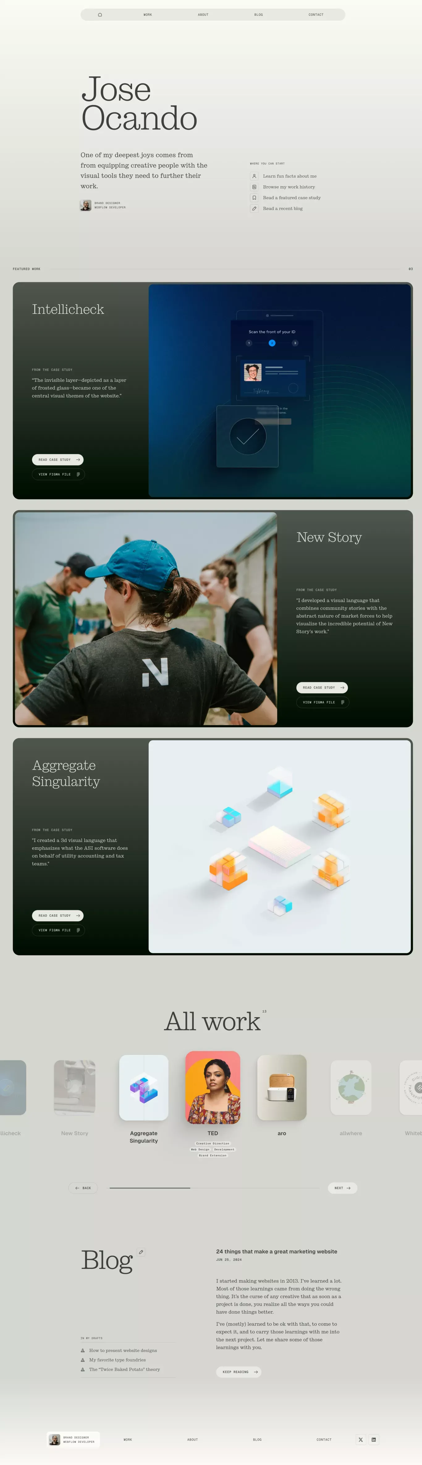 Jose Ocando - Portfolio design