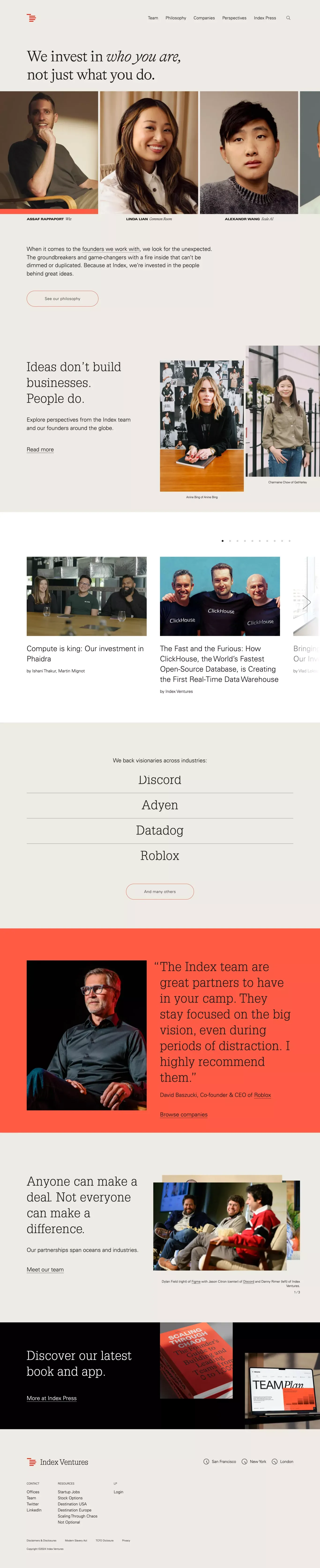Index Ventures | Index Ventures - Portfolio design