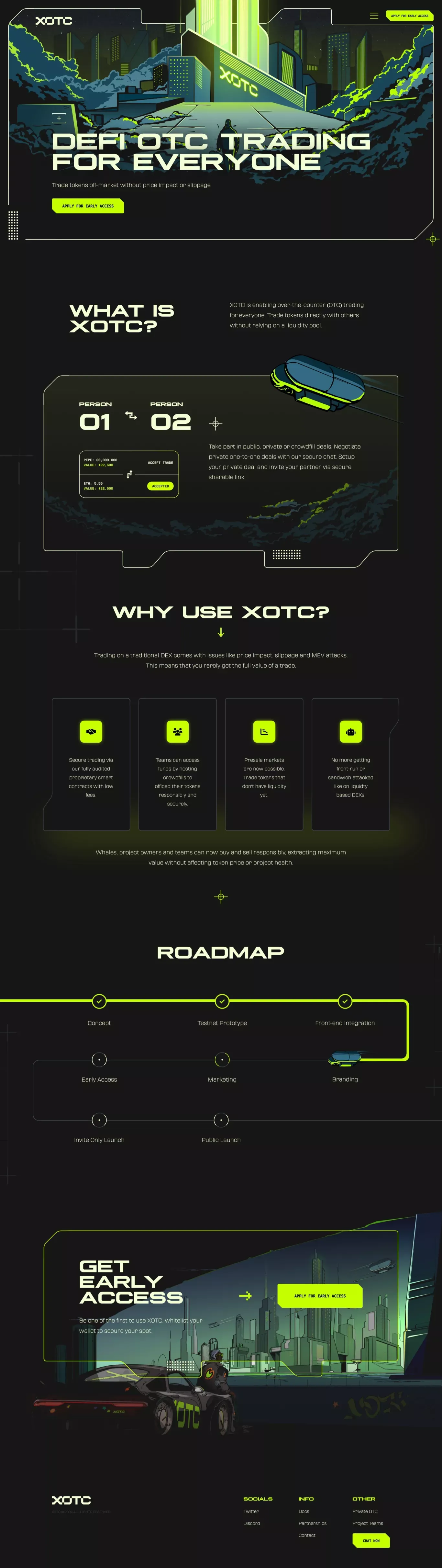XOTC - OTC Trading For Everyone - Landing design