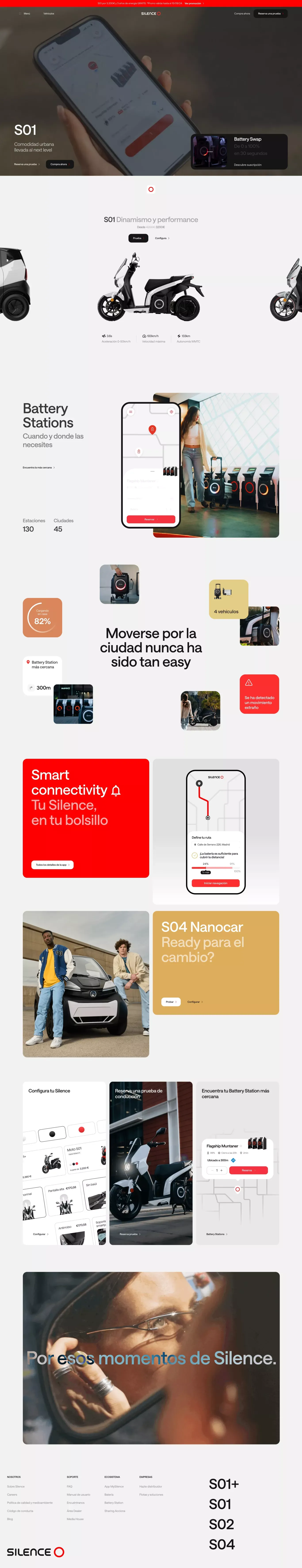 Silence | Urban Ecomobility - Landing design