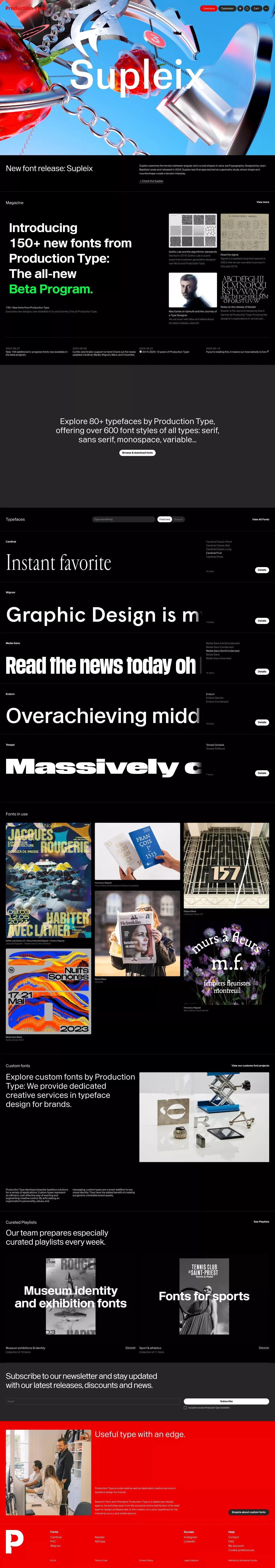 Production Type - Portfolio design