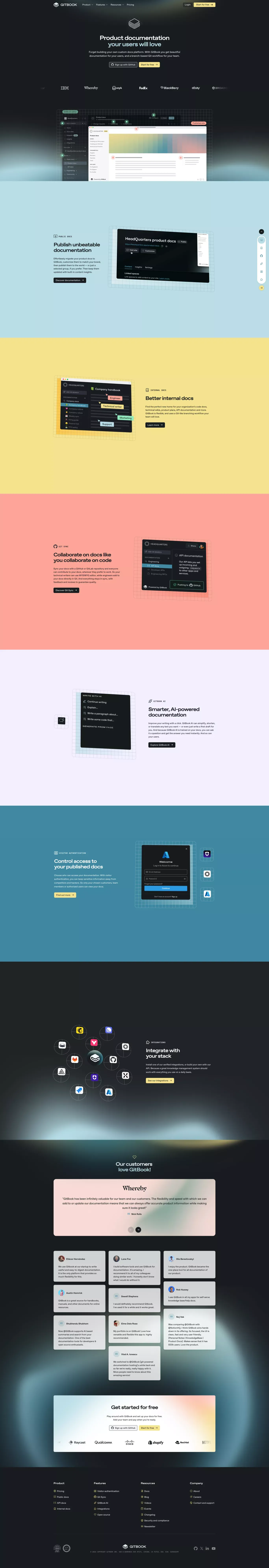 GitBook - Landing design