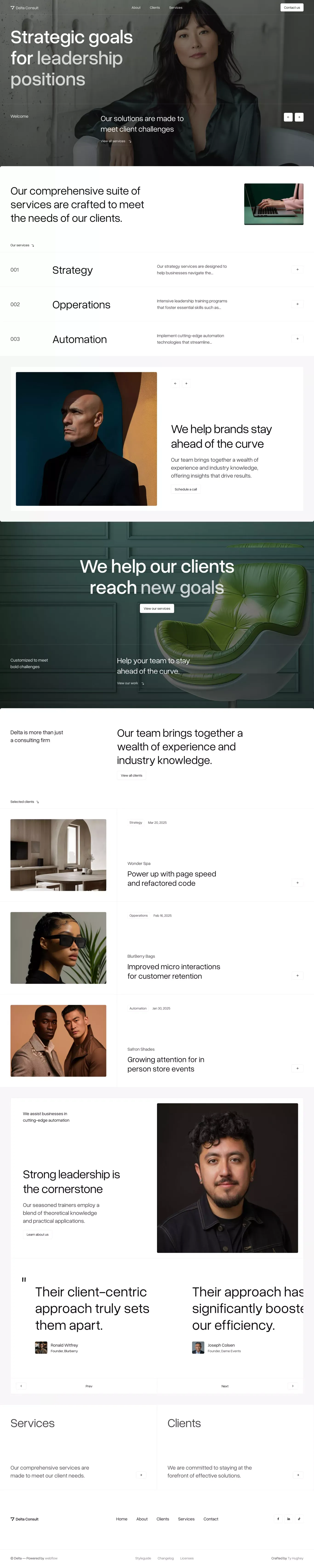 Delta - Webflow HTML website template - Template design