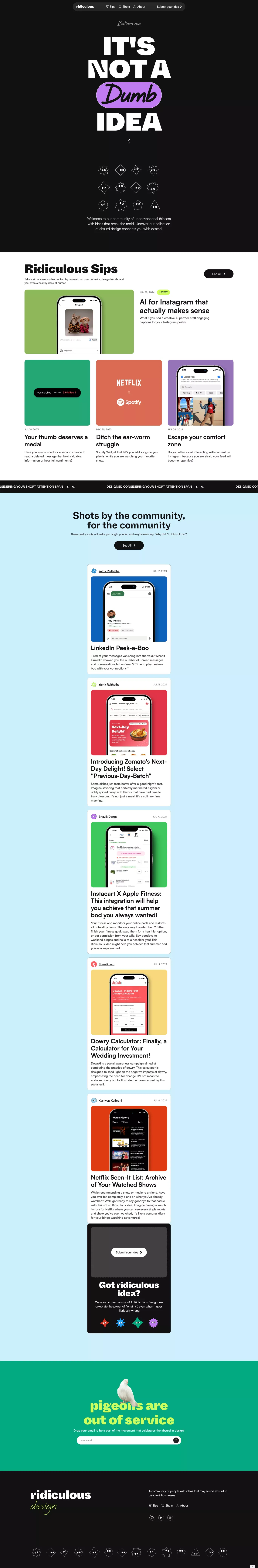 Ridiculous Design - Blog design
