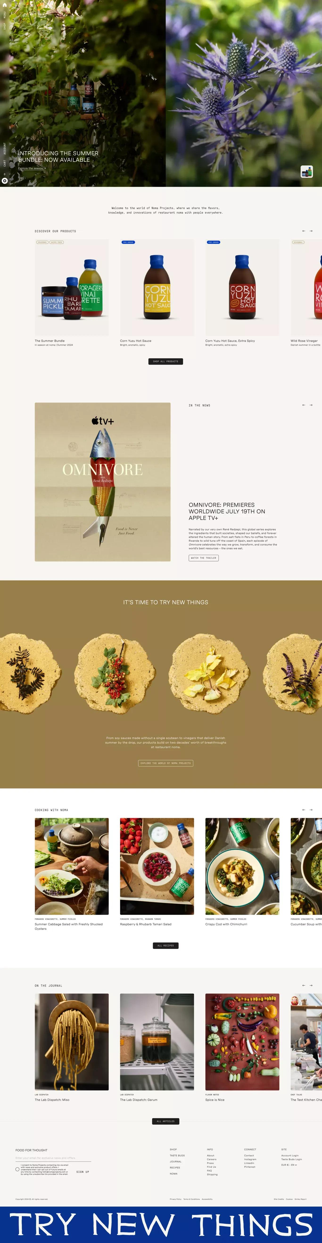 From the noma kitchen to yours · Noma Projects - Ecommerce design