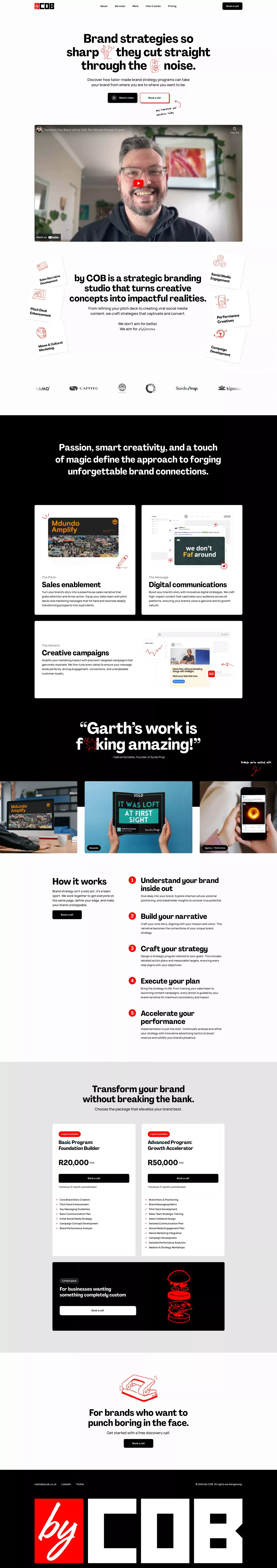 by COB - Strategic Branding Studio - Landing design