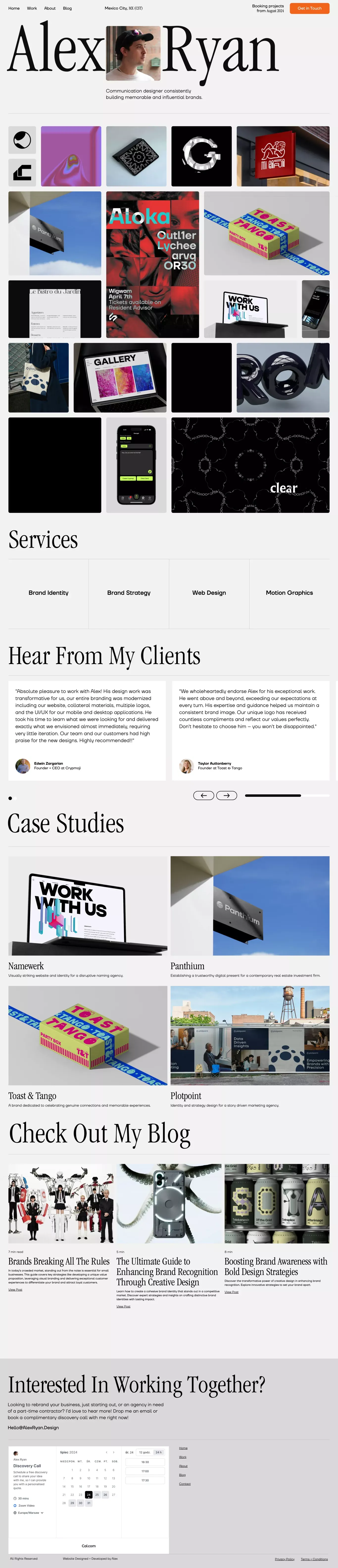 Alex Ryan Design - Portfolio design