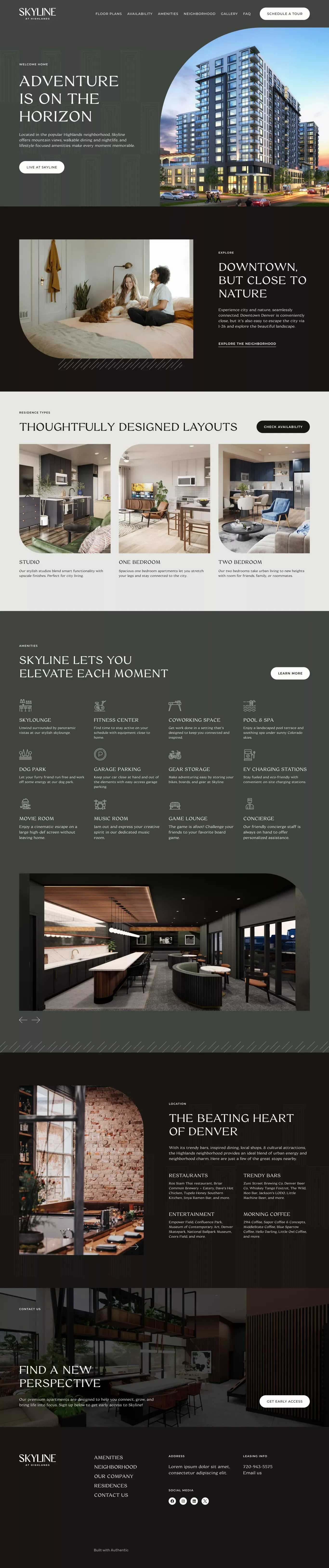 Skyline | Brand new luxury apartment living in Denver's Highlands… - Landing design
