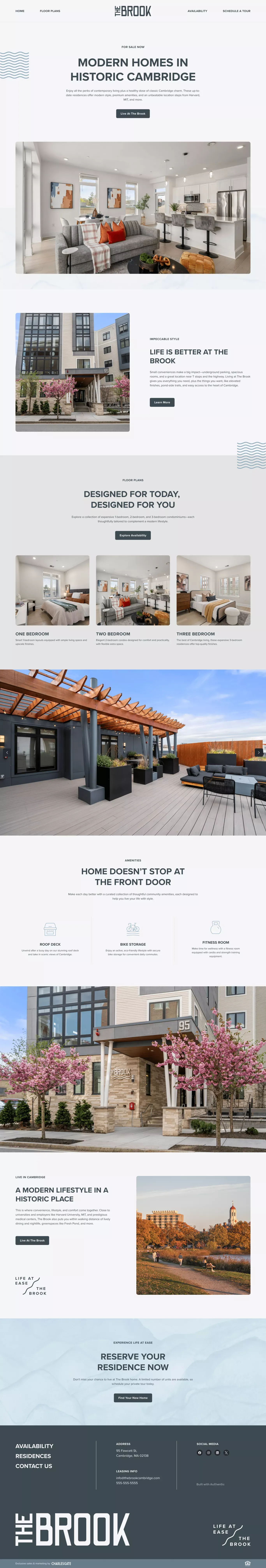 The Brook | Modern residences in Cambridge - Landing design
