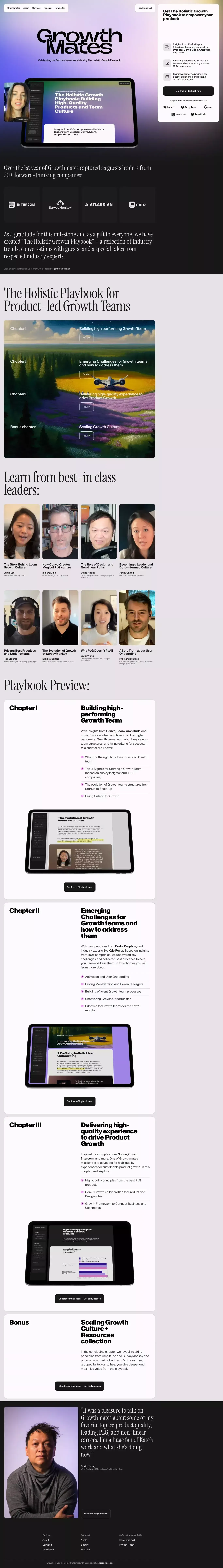 Growthmates with The Holistic Growth Playbook - Landing design