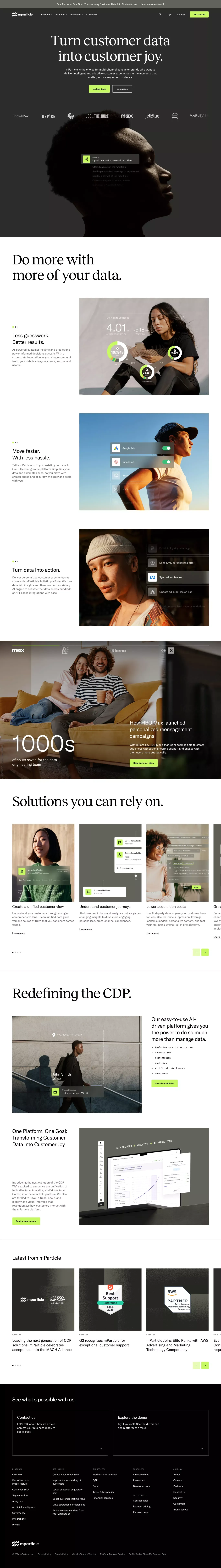 Customer Data Platform - Landing design