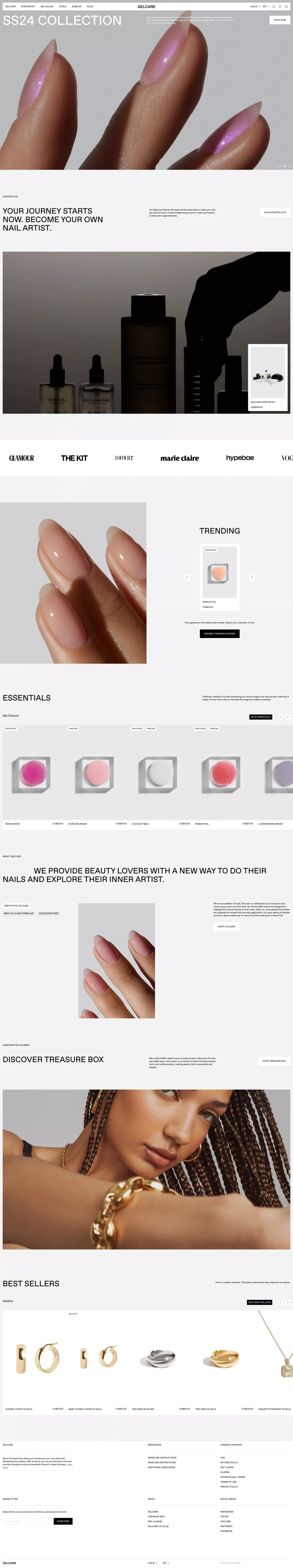 Gelcare - Ecommerce design
