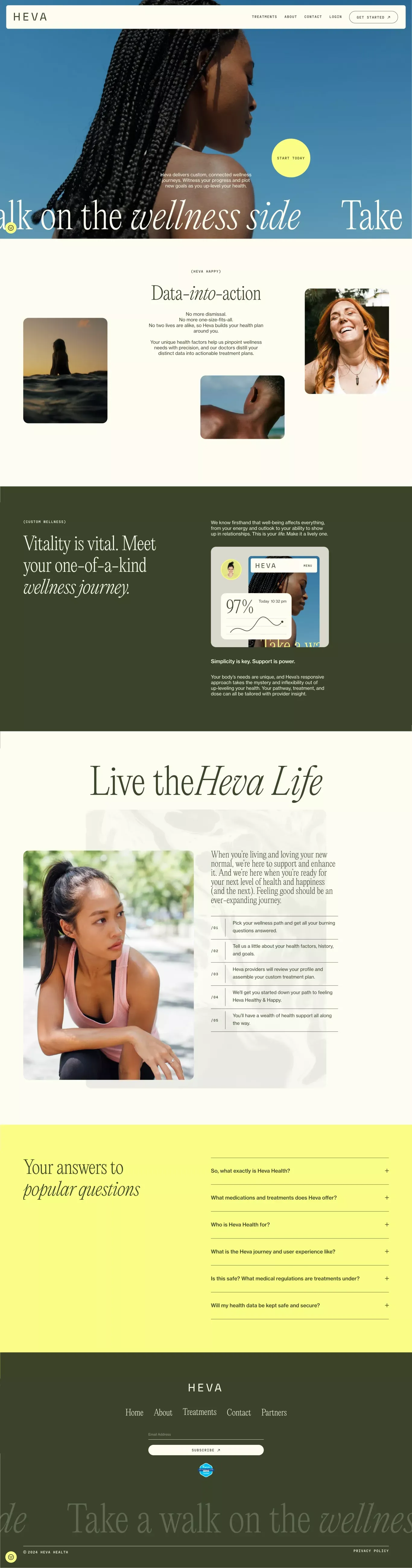 Heva Health | Personalized Telehealth for Wellness & Weight Loss - Landing design