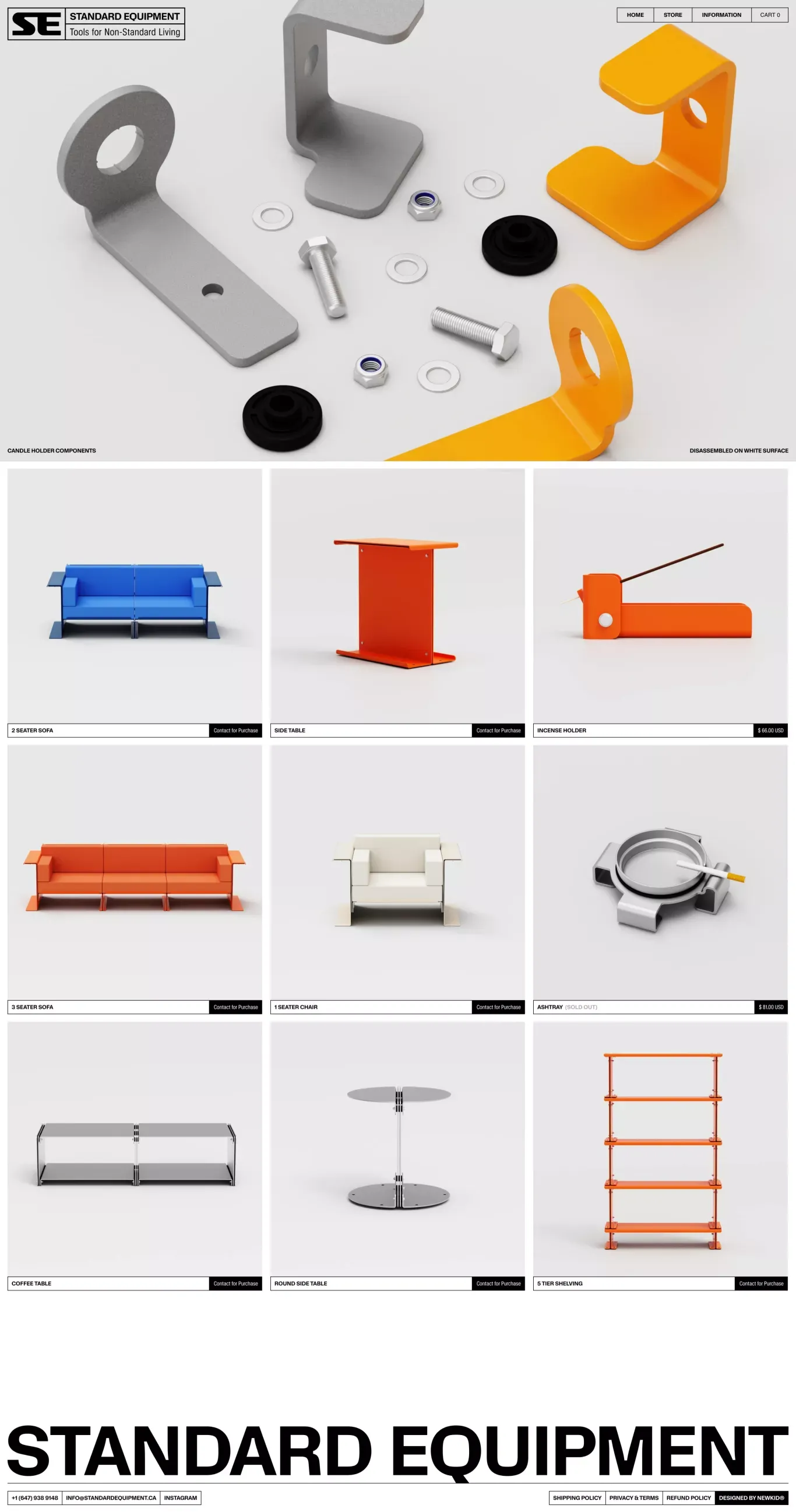 Standard Equipment - Ecommerce design