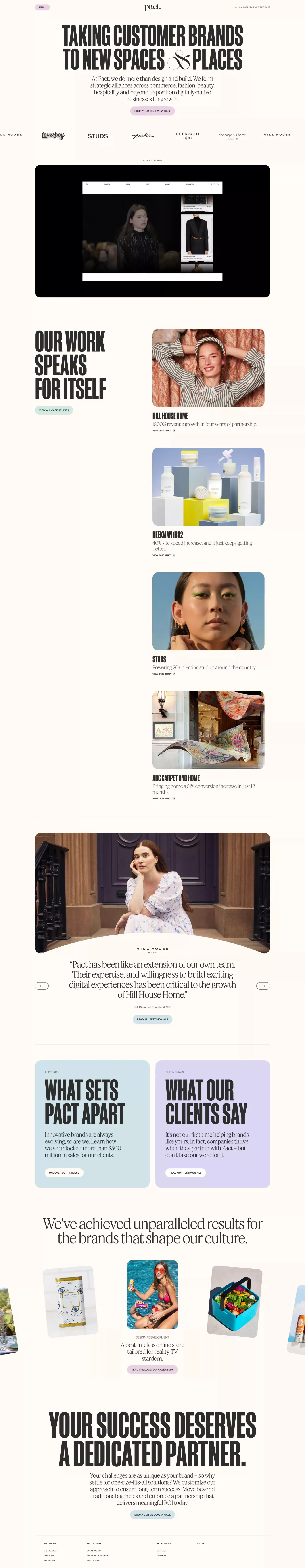 Pact: Design • Development • Partnership– Pact Studio Inc - Portfolio design