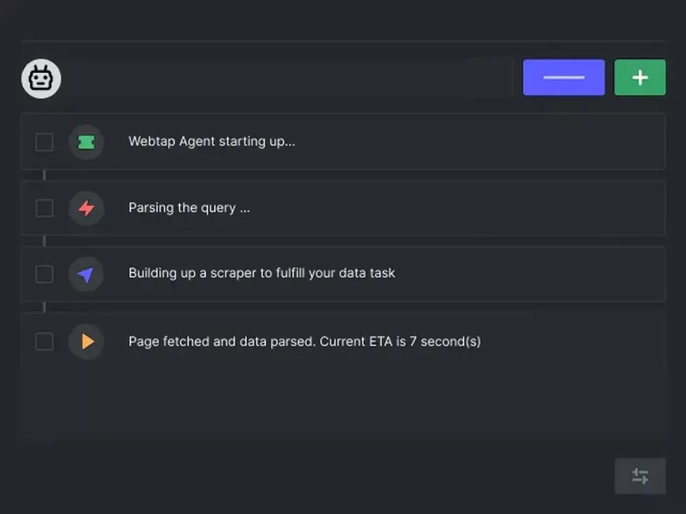 Webtap.ai - The Leading Web Scraper AI - Product listing design
