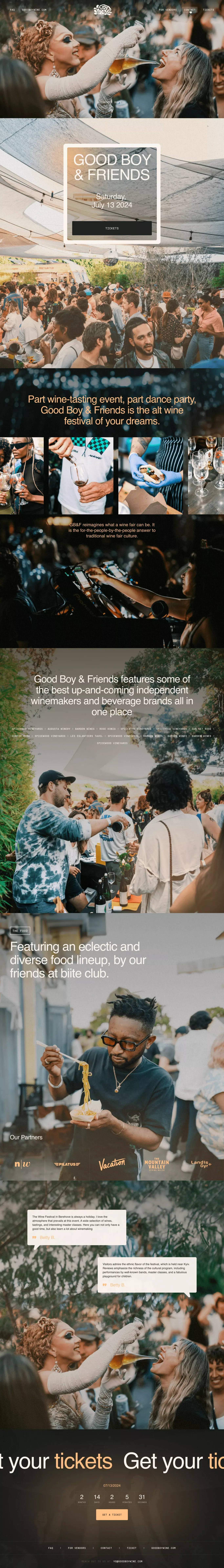 Good Boy and Friends - Landing design
