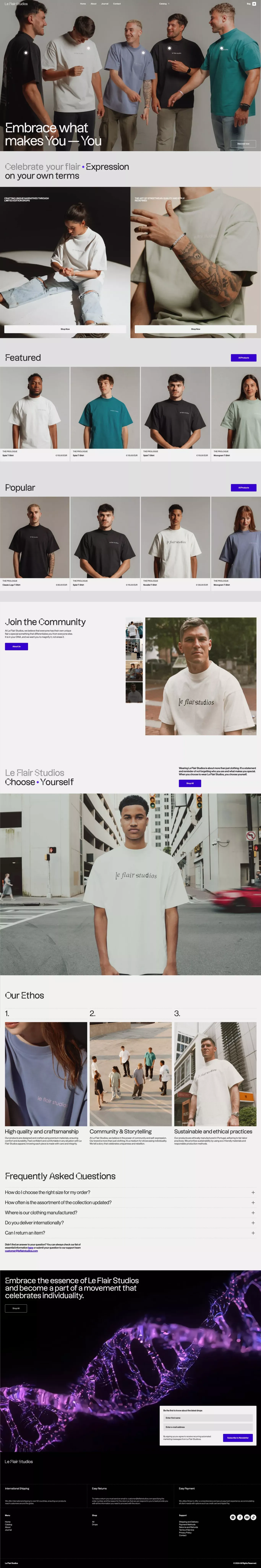 Le Flair Studios - Ecommerce design