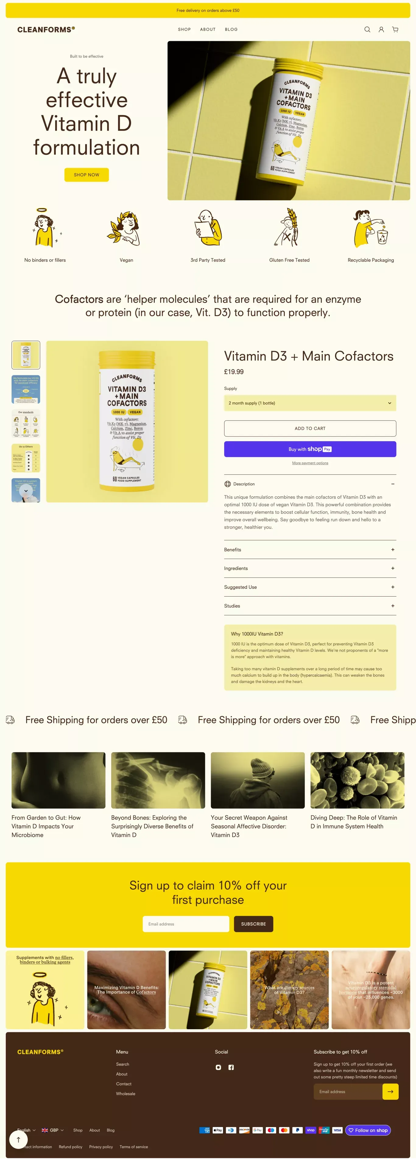 Cleanforms - Ecommerce design