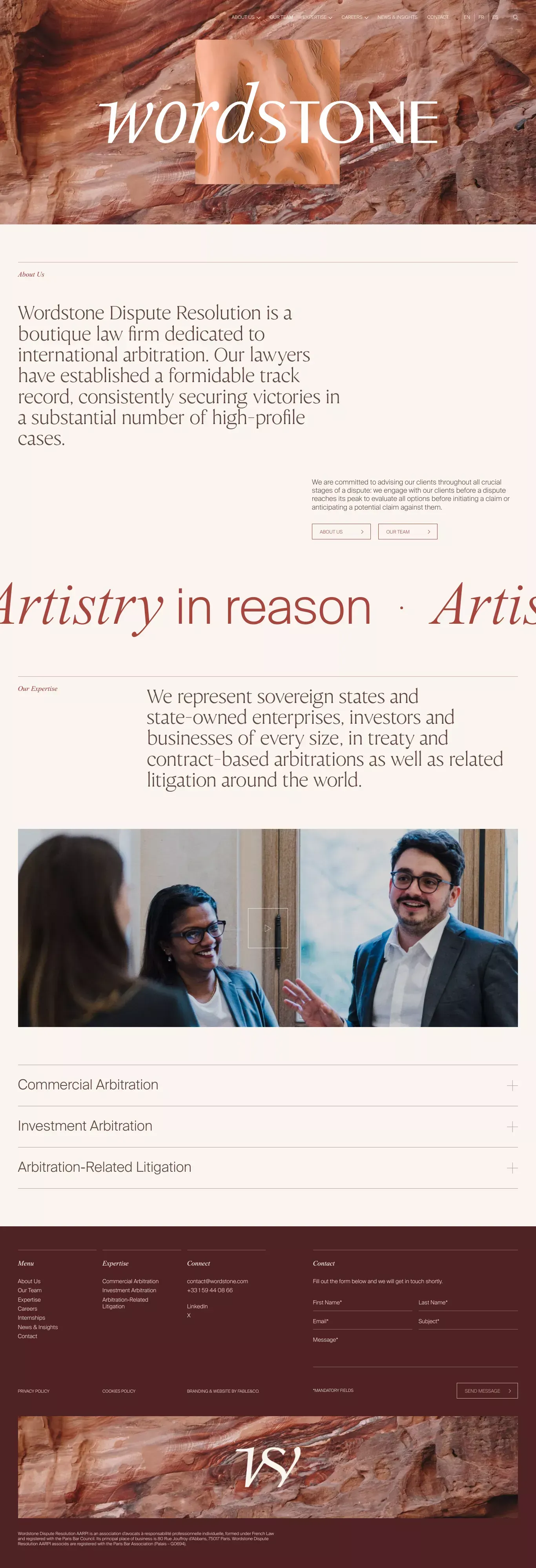 International Arbitration - Wordstone Dispute Resolution - Portfolio design