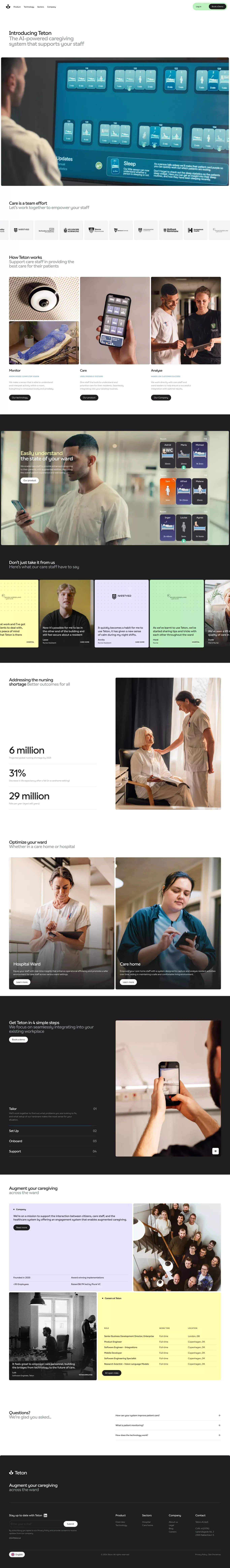 Teton - Advanced Patient Monitoring - Landing design