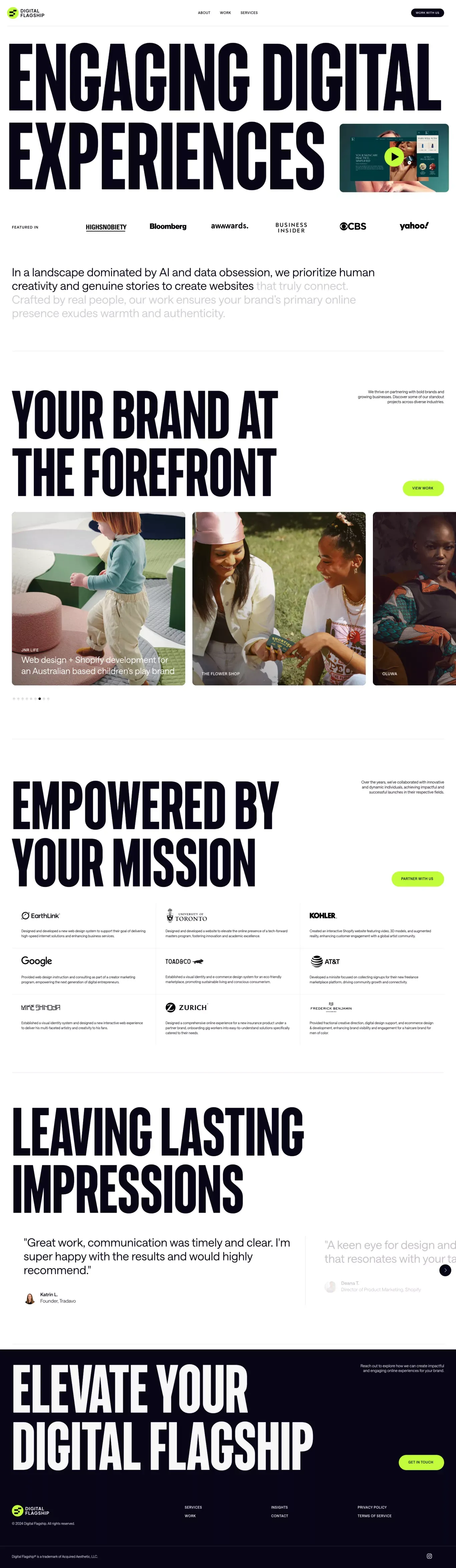 Digital Flagship™ | Engaging Websites for Bold Brands - Portfolio design