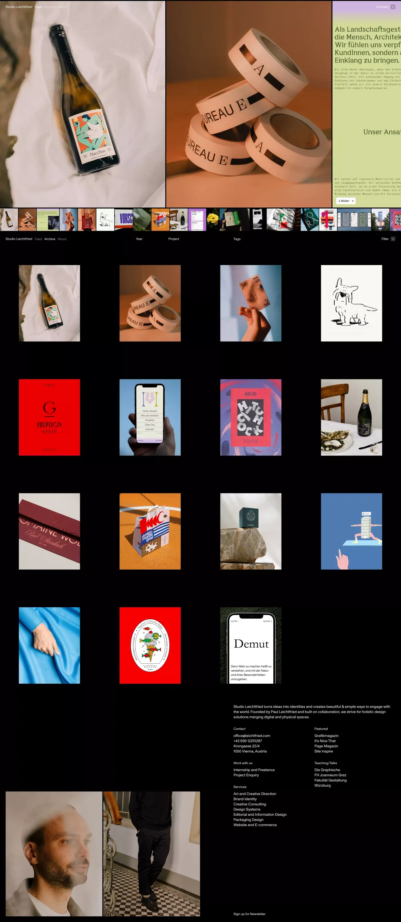 Studio Leichtfried - Portfolio design