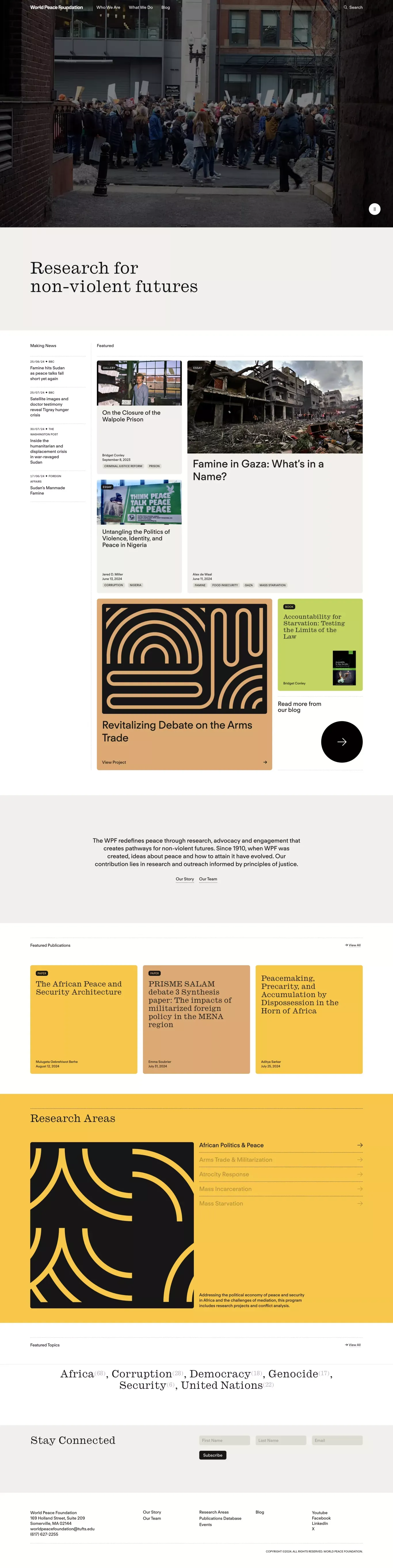 Research for non-violent futures | World Peace Foundation - Other design