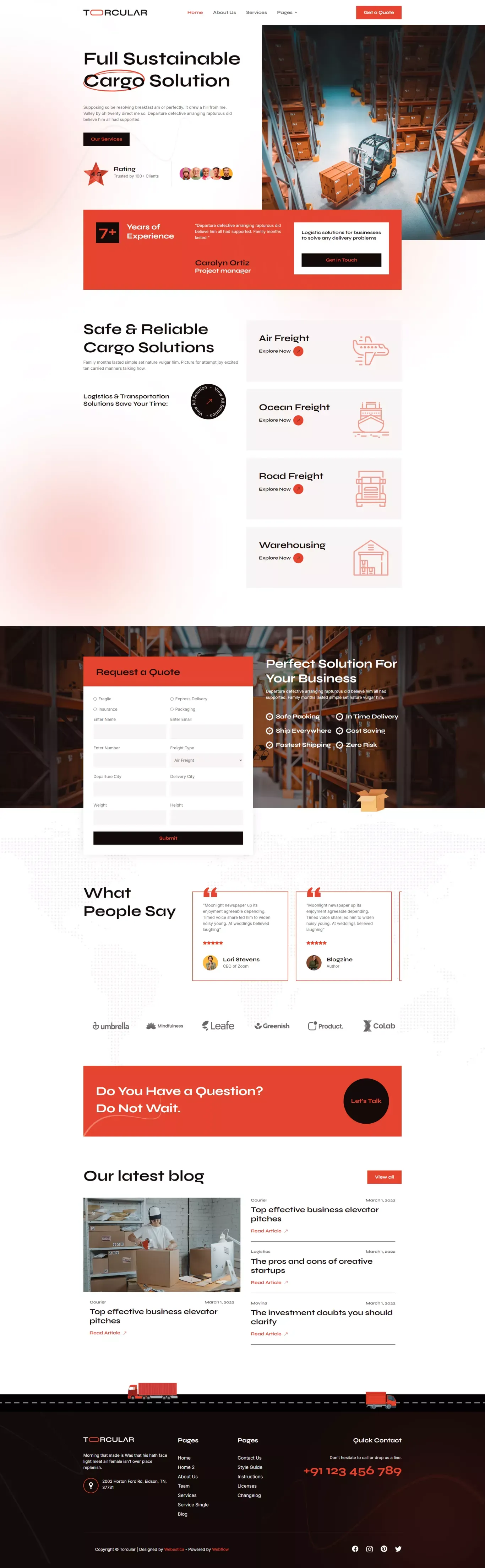 Torcular - Transport Website Template - Other design