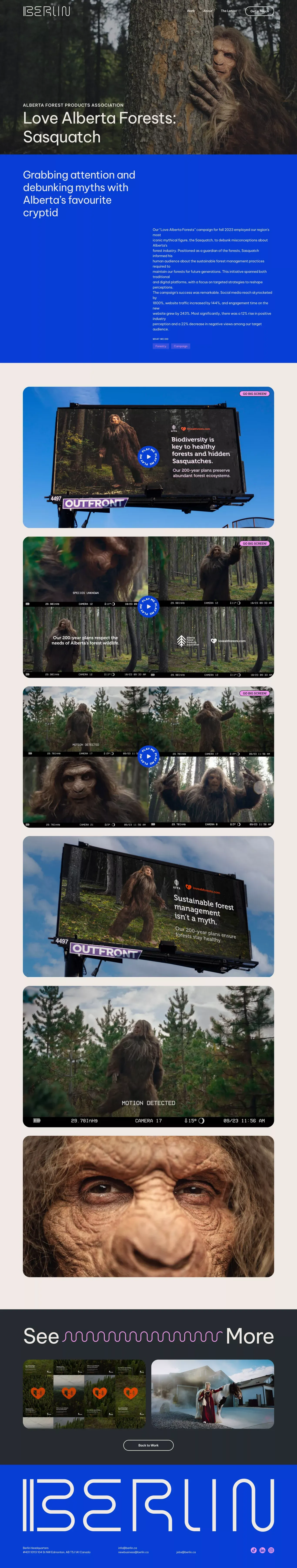 Berlin Case Study – Love Alberta Forests: Sasquatch - Case Study design