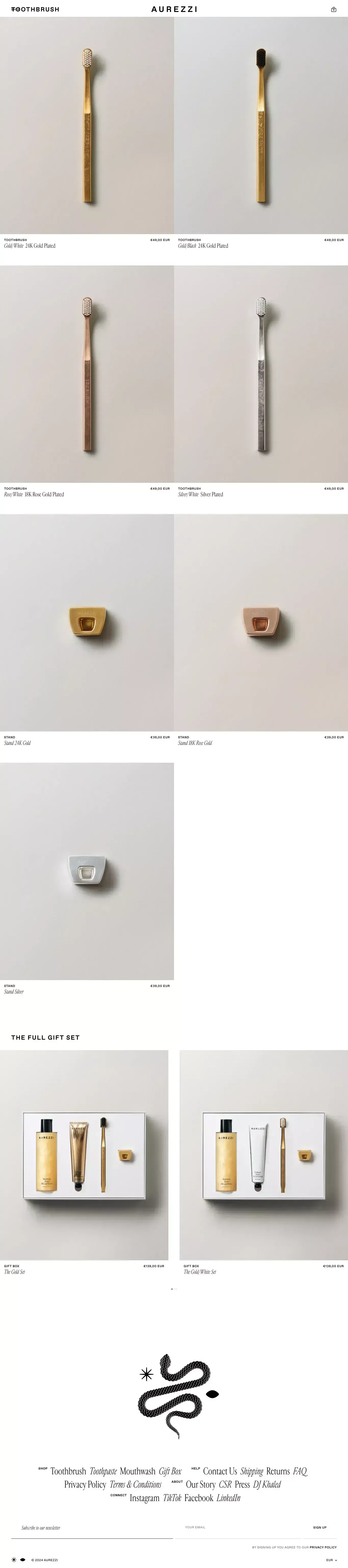Toothbrush – AUREZZI - Product listing design