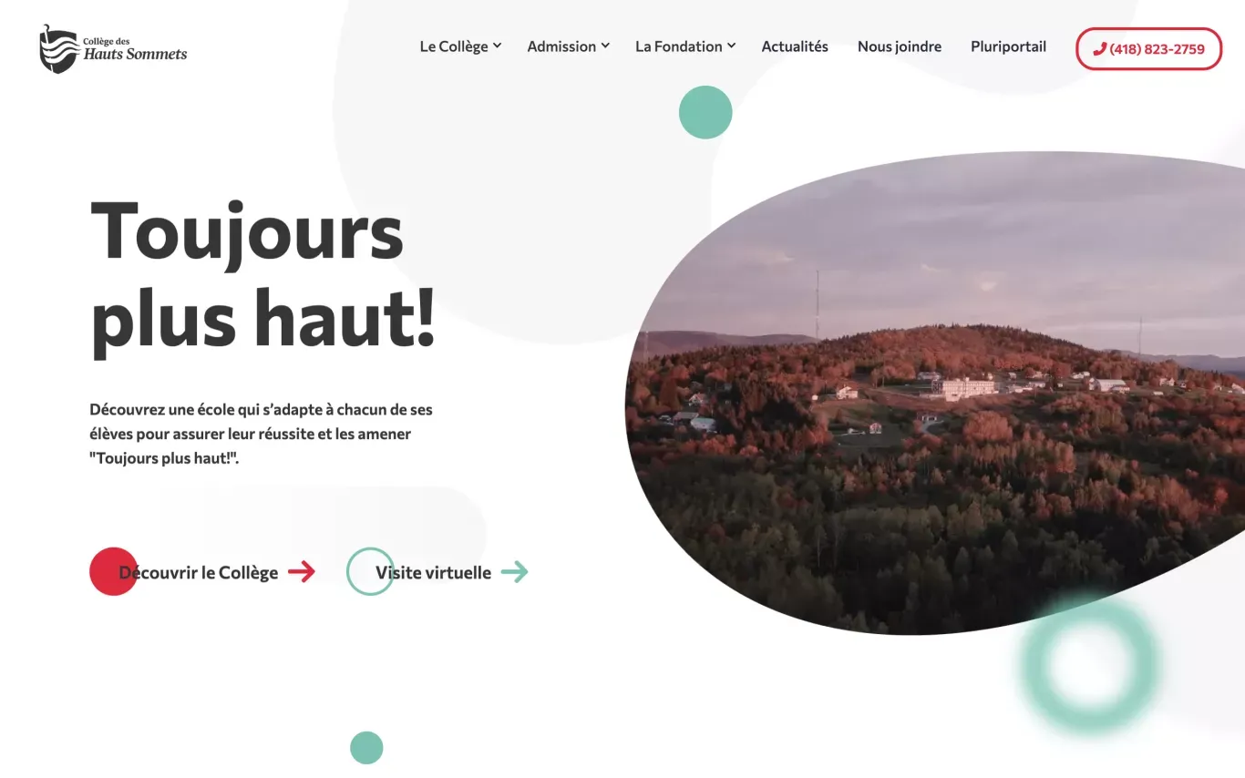 Projet web du Collège des Hauts Sommets | Uroboro - Portfolio design