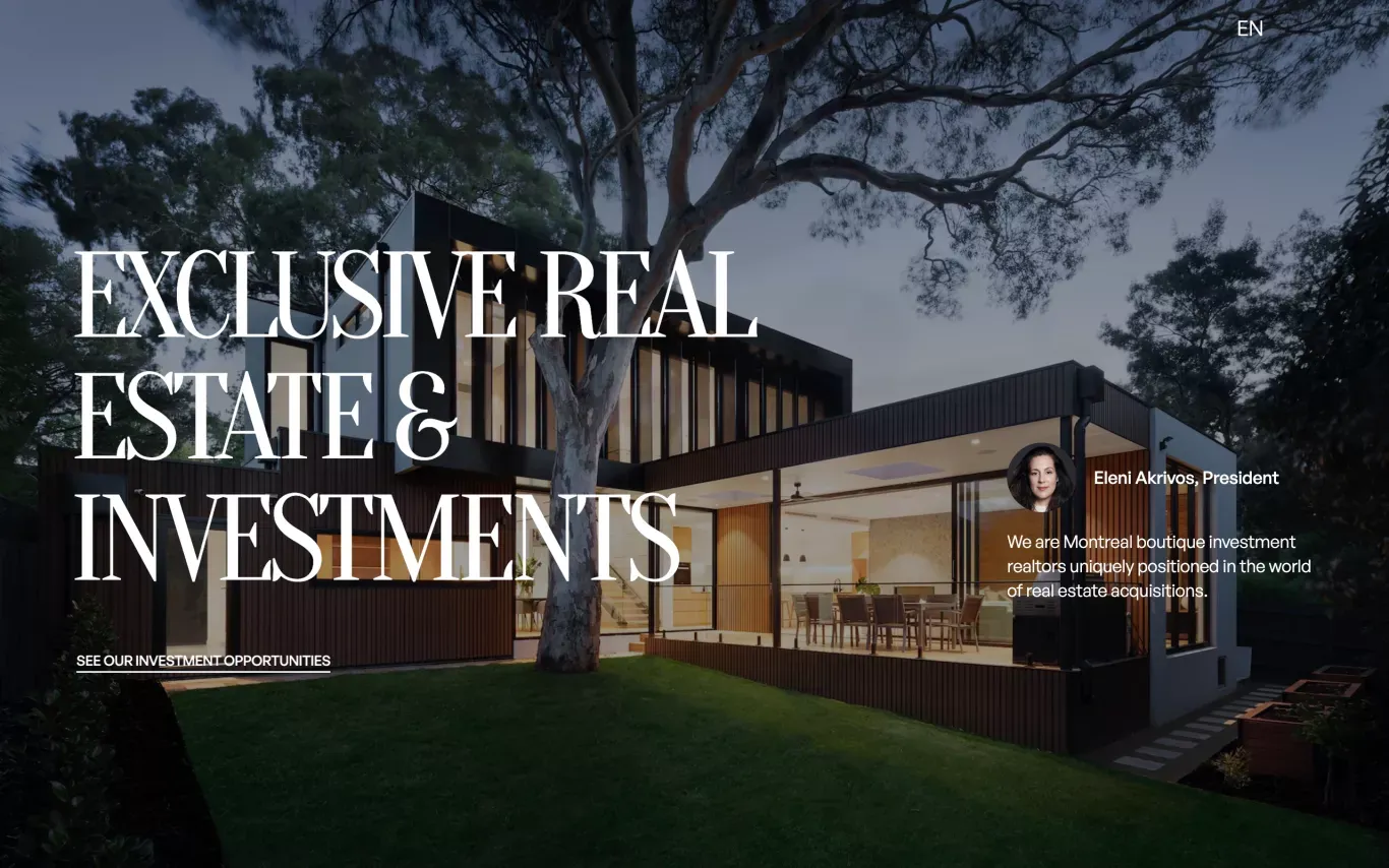 Akrivos Real Estate Web Project | Uroboro - Portfolio design