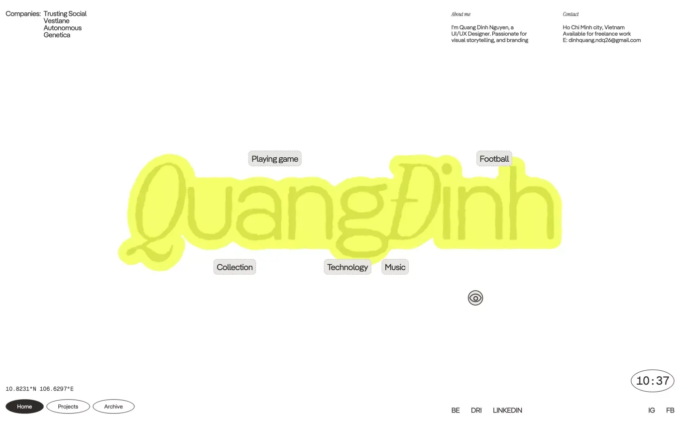 QuangDinh • Home - Portfolio design