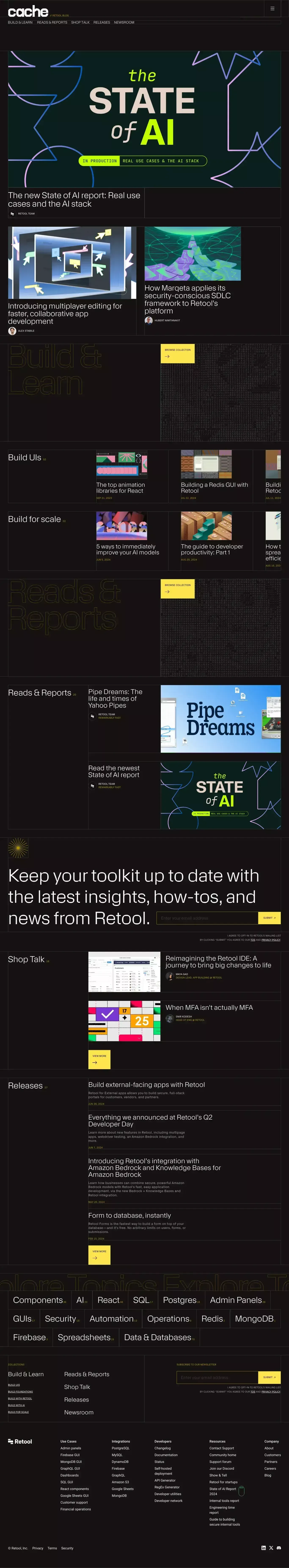 Retool Blog | Cache - Blog design